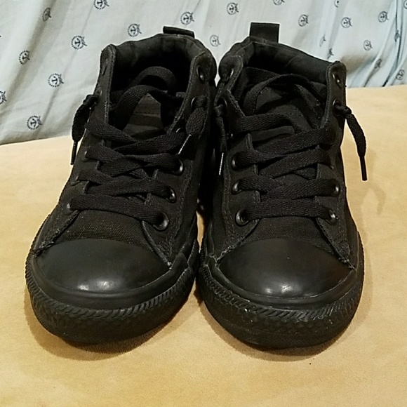 converse mid street black